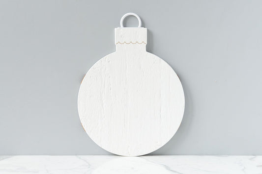 White Mod Ornament Charcuterie Board, Large
