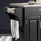 Create-A-Cart Black Kitchen Cart - Stainless Steel Top