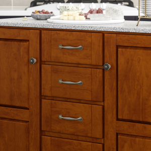 Create-A-Cart Brown Kitchen Cart II - Gray Granite Top