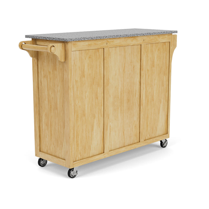 Create-A-Cart Natural Kitchen Cart II - Gray Granite Top