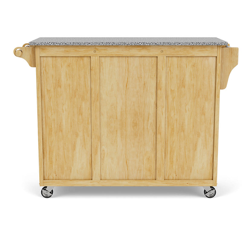 Create-A-Cart Natural Kitchen Cart II - Gray Granite Top