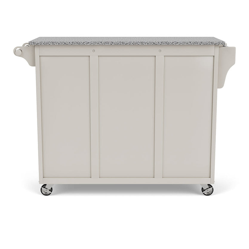 Create-A-Cart Off-White Kitchen Cart II - Gray Granite Top