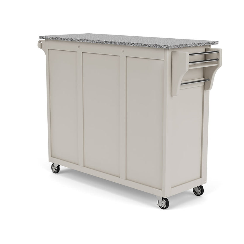 Create-A-Cart Off-White Kitchen Cart II - Gray Granite Top