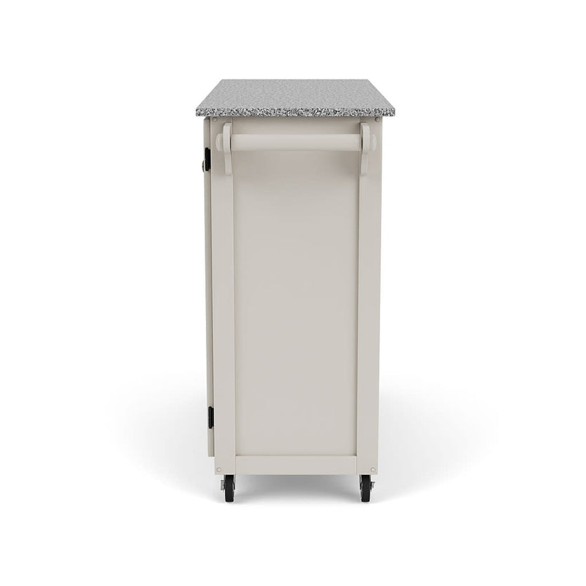 Create-A-Cart Off-White Kitchen Cart II - Gray Granite Top