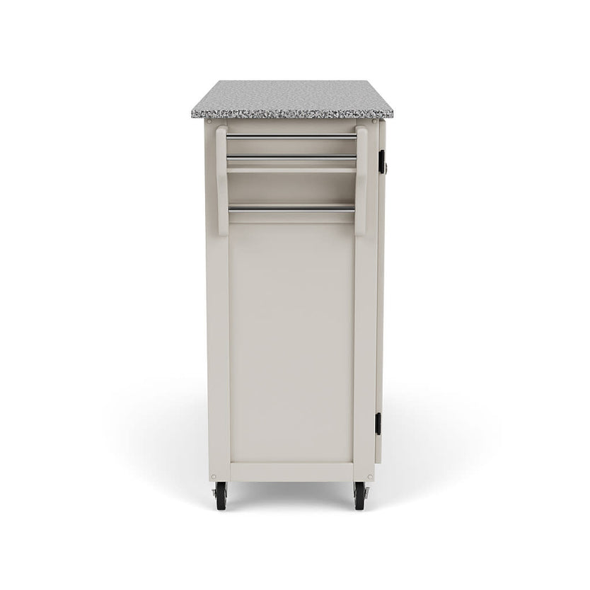 Create-A-Cart Off-White Kitchen Cart II - Gray Granite Top