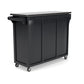Create-A-Cart Black Kitchen Cart II - Stainless Steel Top
