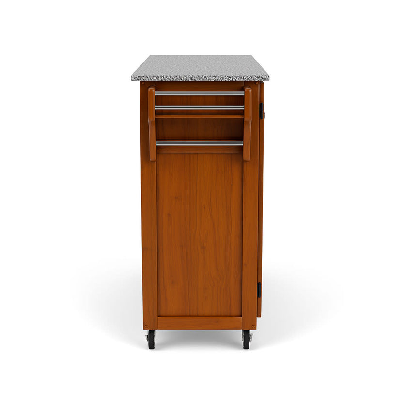 Create-A-Cart Brown Kitchen Cart III - Gray Granite Top