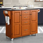 Create-A-Cart Brown Kitchen Cart III - Black Granite Top