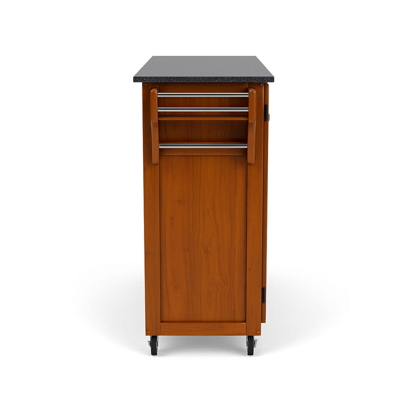 Create-A-Cart Brown Kitchen Cart III - Black Granite Top