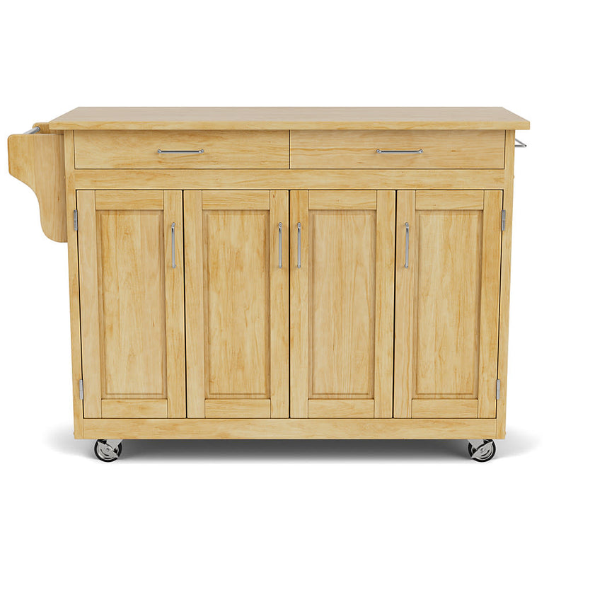 Create-A-Cart Natural Kitchen Cart - Natural Wood Top