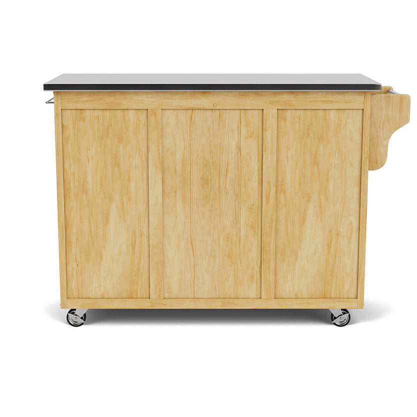 Create-A-Cart Natural Kitchen Cart - Stainless Steel Top