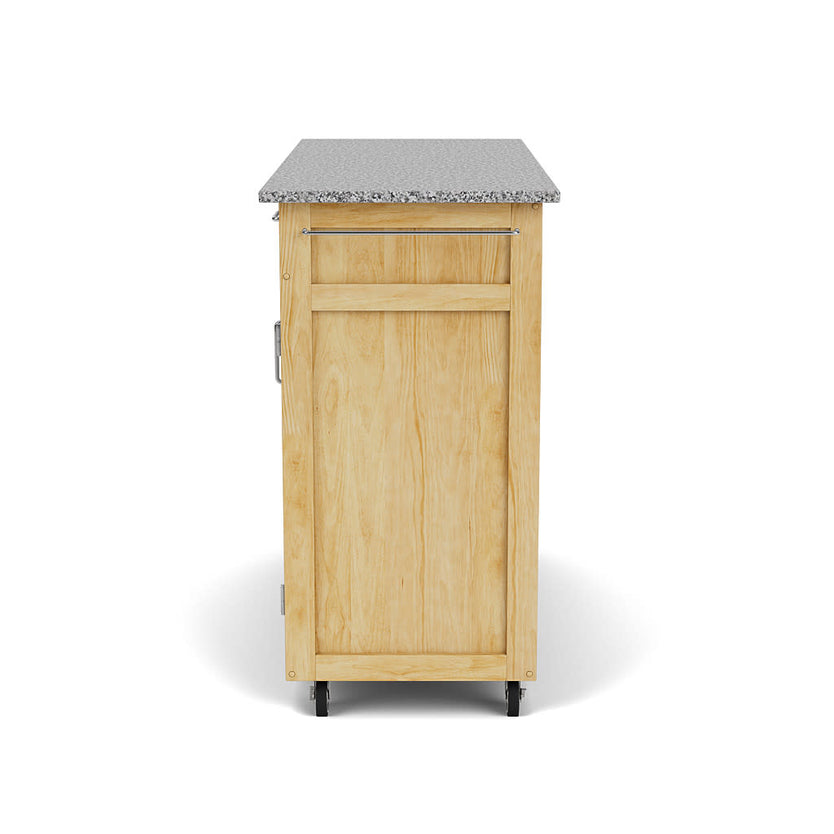 Create-A-Cart Natural Kitchen Cart - Gray Granite Top