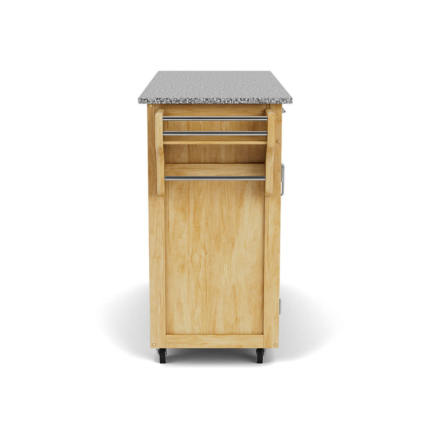 Create-A-Cart Natural Kitchen Cart - Gray Granite Top