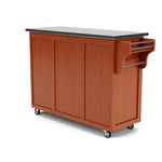 Create-A-Cart Brown Kitchen Cart - Stainless Steel Top