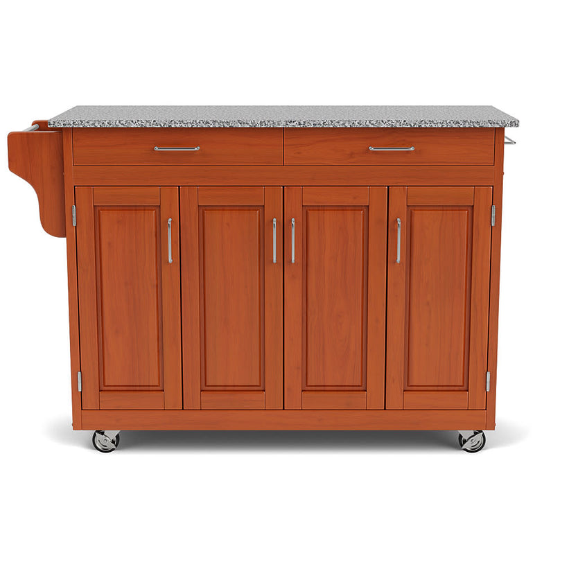 Create-A-Cart Brown Kitchen Cart - Gray Granite