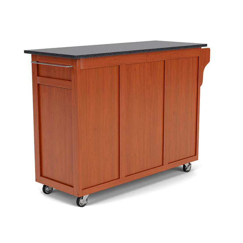 Create-A-Cart Brown Kitchen Cart - Black Granite