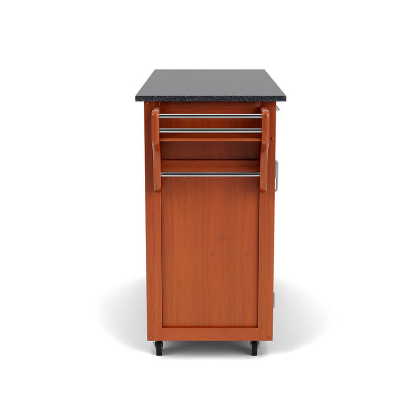 Create-A-Cart Brown Kitchen Cart - Black Granite