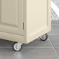 Create-A-Cart Off-White Kitchen Cart - Stainless Steel Top
