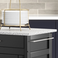 Create-A-Cart Black Kitchen Cart - Gray Granite Top