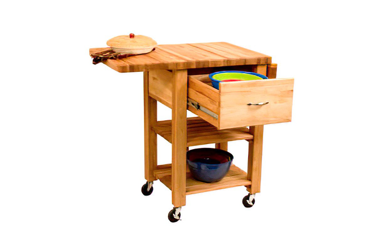 Deep Drawer Double Drop Leaf Cart