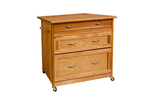 Three Drawer Work Center Kitchen Island