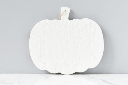 Charcuterie board, white mod pumpkin, large.