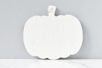 Charcuterie board set with white and natural mod pumpkin boards.