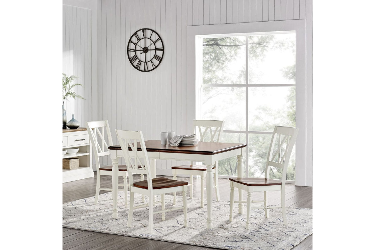 Shelby 5Pc Dining Set - Distressed White