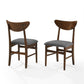 Landon 2Pc Wood Dining Chairs W/Upholstered Seat - Mahogany
