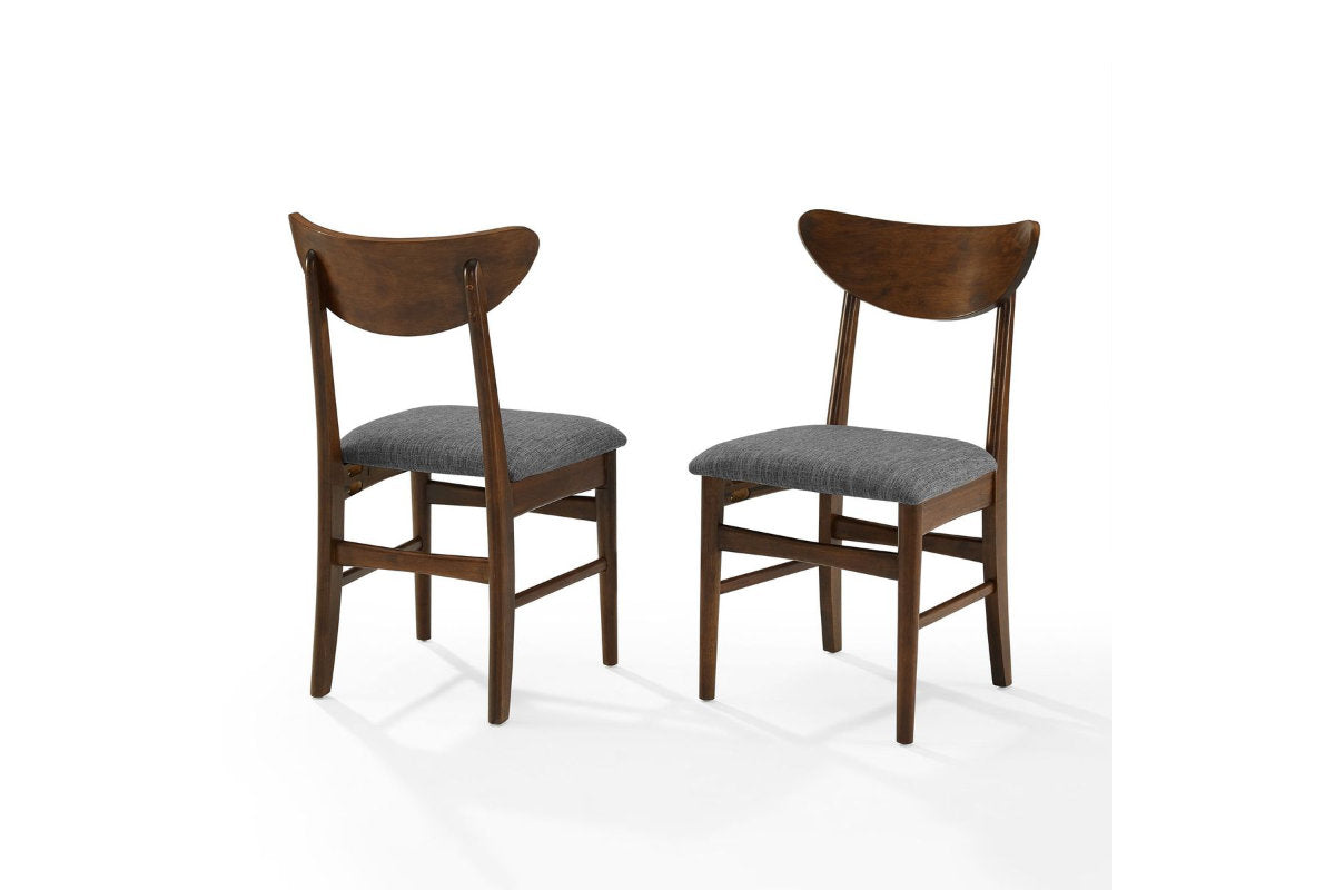 Landon 2Pc Wood Dining Chairs W/Upholstered Seat - Mahogany