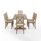 Joanna 7Pc Dining Set W/Ladder Back and Upholstered Back Chairs - Rustic Brown