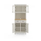 Buffet of Buffets Off-White Buffet with Hutch - Hardwood Top