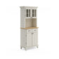 Buffet of Buffets Off-White Buffet with Hutch - Hardwood Top