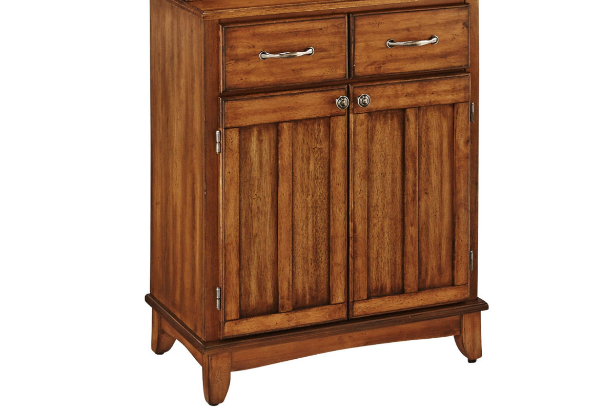 Buffet of Buffets Brown with Hutch - Brown Hardwood Top