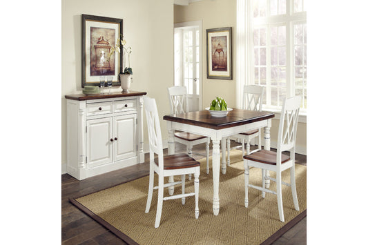 Monarch Off-White 5 Piece Dining Set