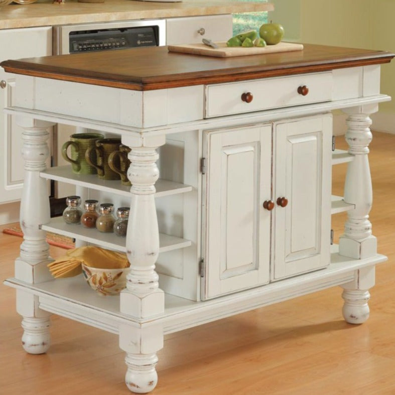 Americana Off-White Kitchen Island