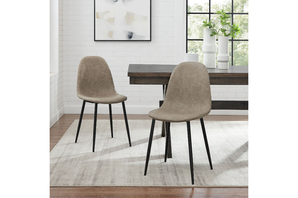 Weston 2Pc Dining Chair Set - Distressed Brown