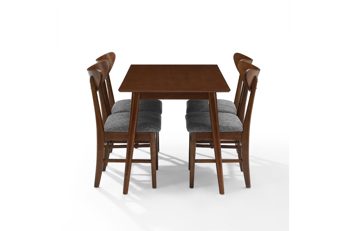 Landon 5Pc Dining Set W/Wood Back Chairs - Mahogany