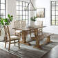 Joanna 6Pc Dining Set W/Upholstered Chairs - Rustic Brown