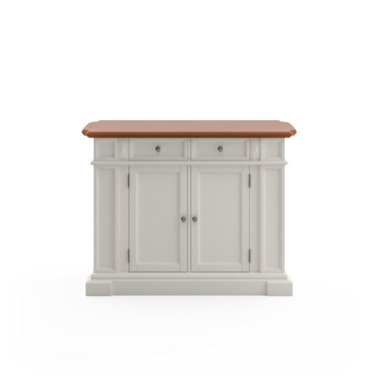 Americana Off-White Kitchen Island W/Drop Leaf