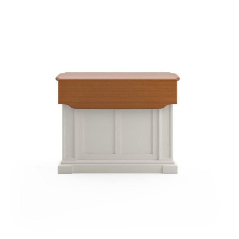 Americana Off-White Kitchen Island W/Drop Leaf