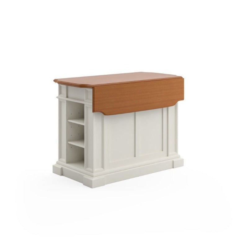 Americana Off-White Kitchen Island W/Drop Leaf