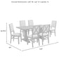 Joanna 7Pc Dining Set W/Upholstered Back Chairs - Rustic Brown
