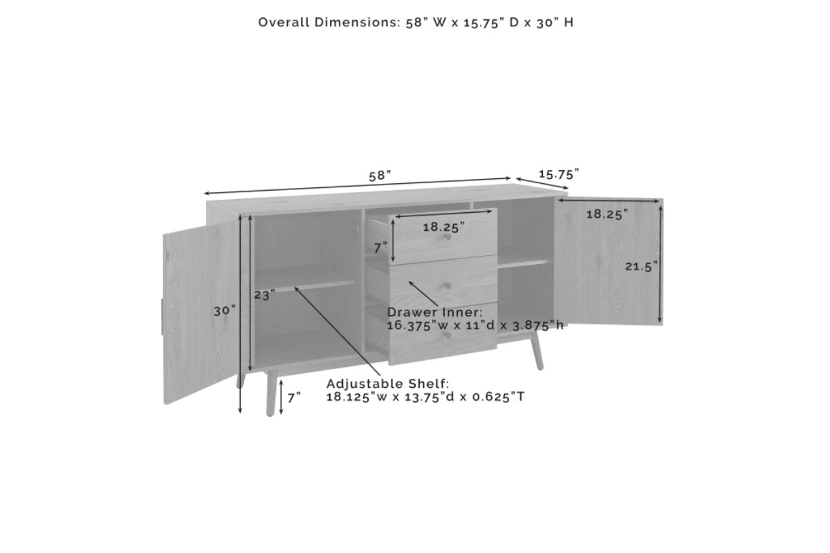 Lucas Sideboard - Gray