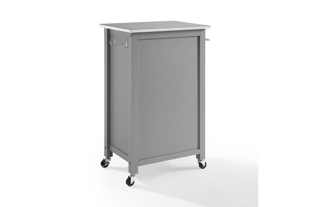 Savannah Stainless Steel Top Compact Kitchen Island/Cart - Gray