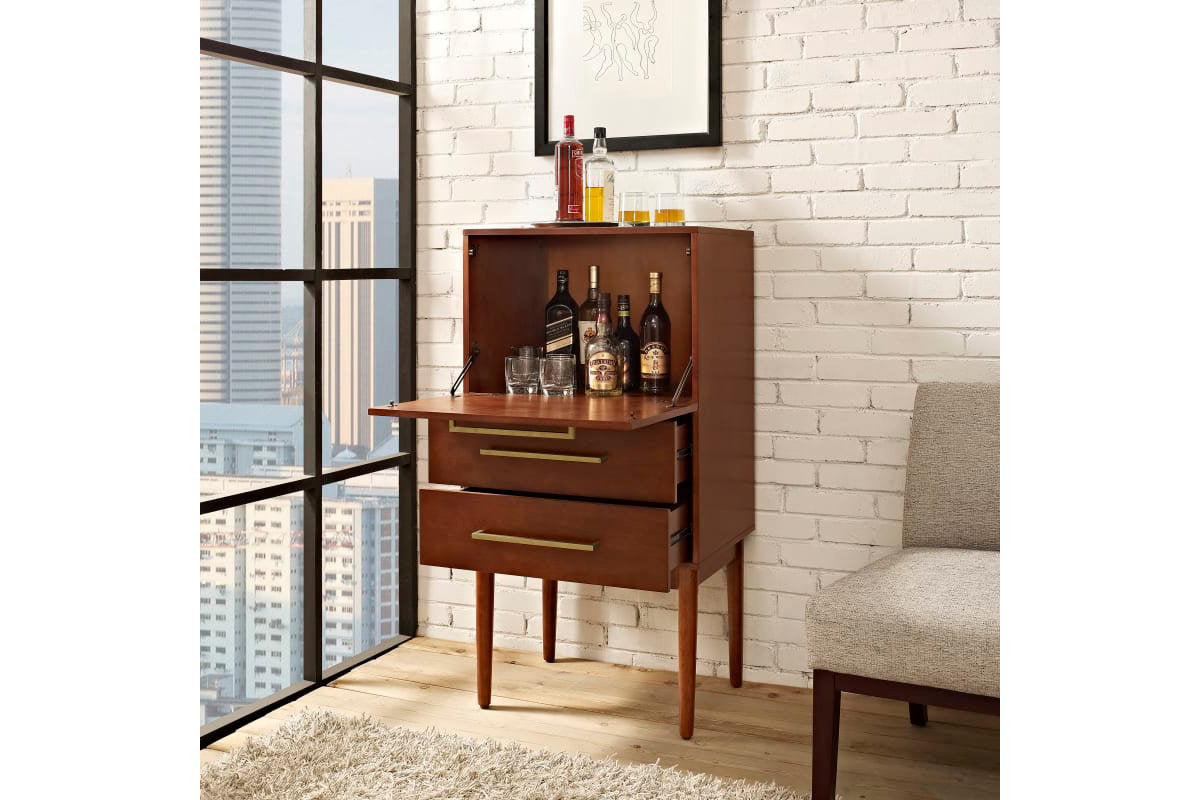 Everett Spirit Cabinet - Mahogany