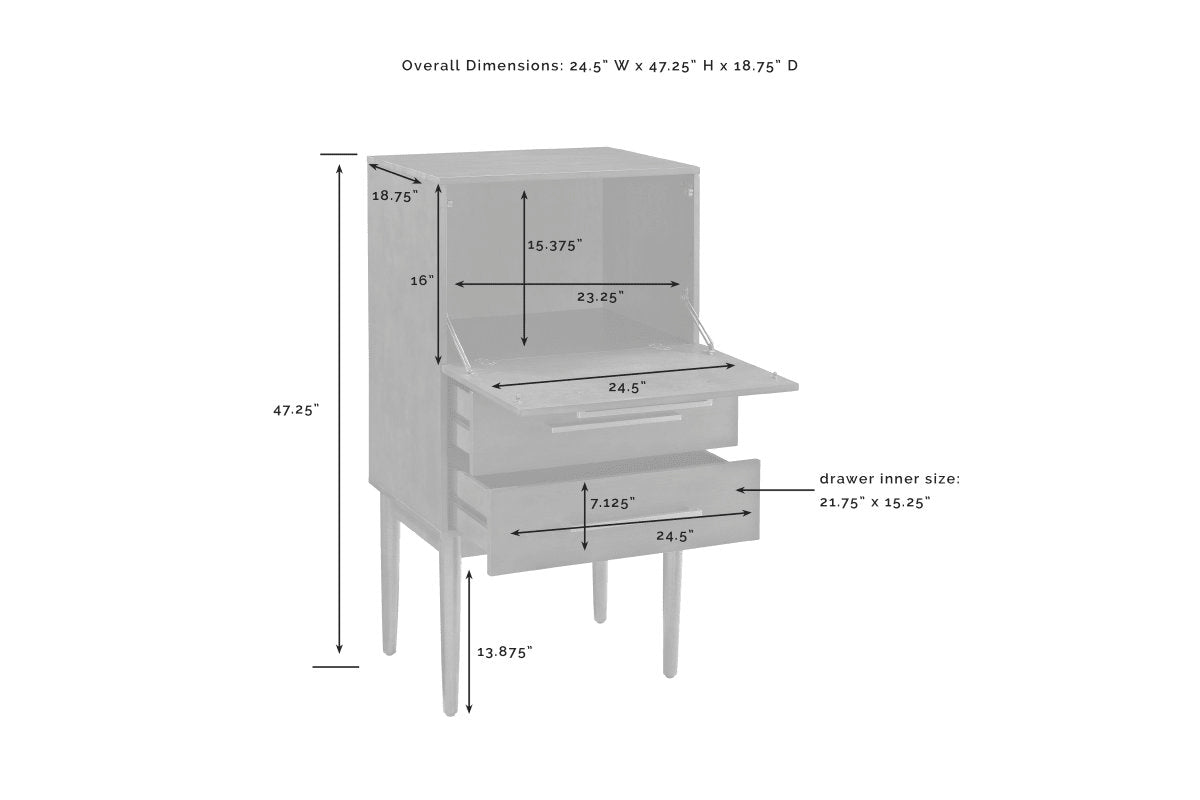 Everett Spirit Cabinet - Mahogany