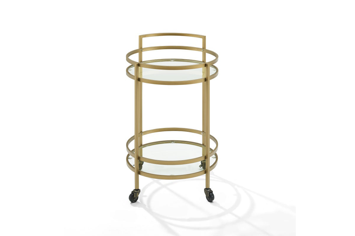 Bailey Round Bar Cart - Gold