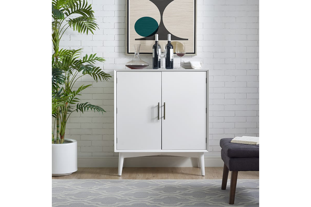 Landon Bar Cabinet - White