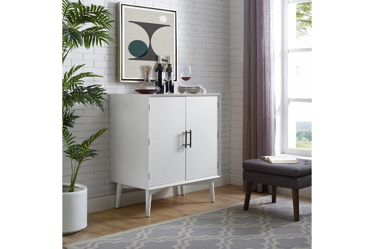 Landon Bar Cabinet - White